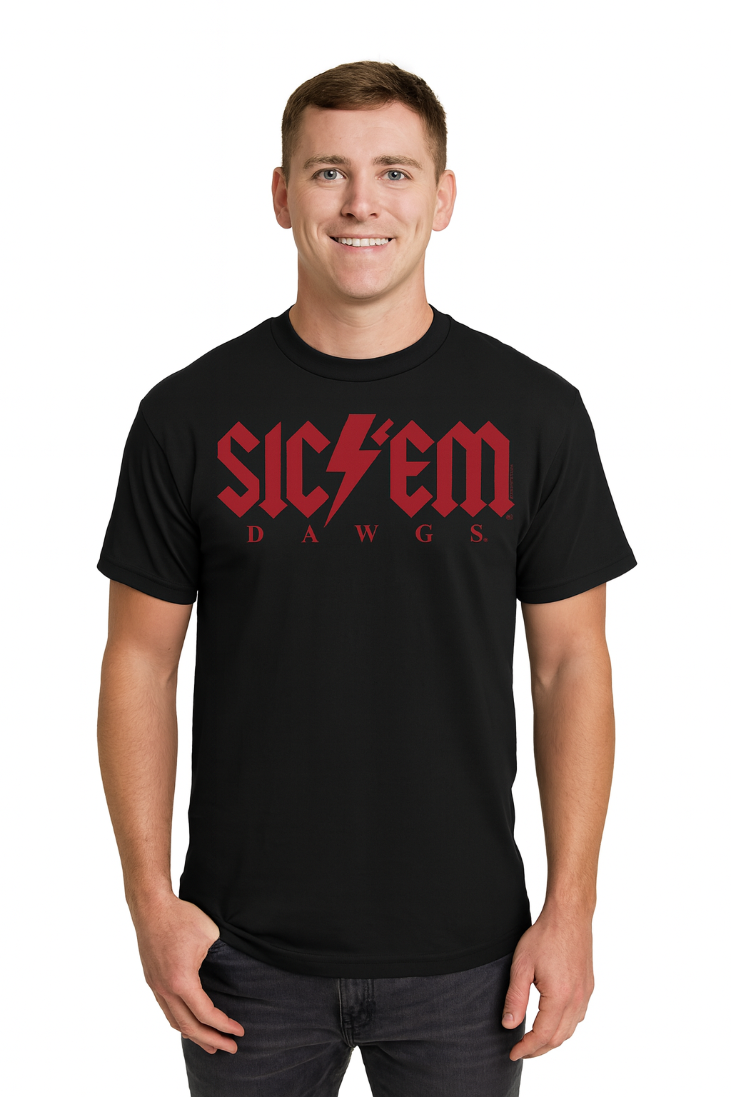 GEORGIA BULLDOGS -UGA BOLT BLACK SHIRTS - J&W Sports Apparel