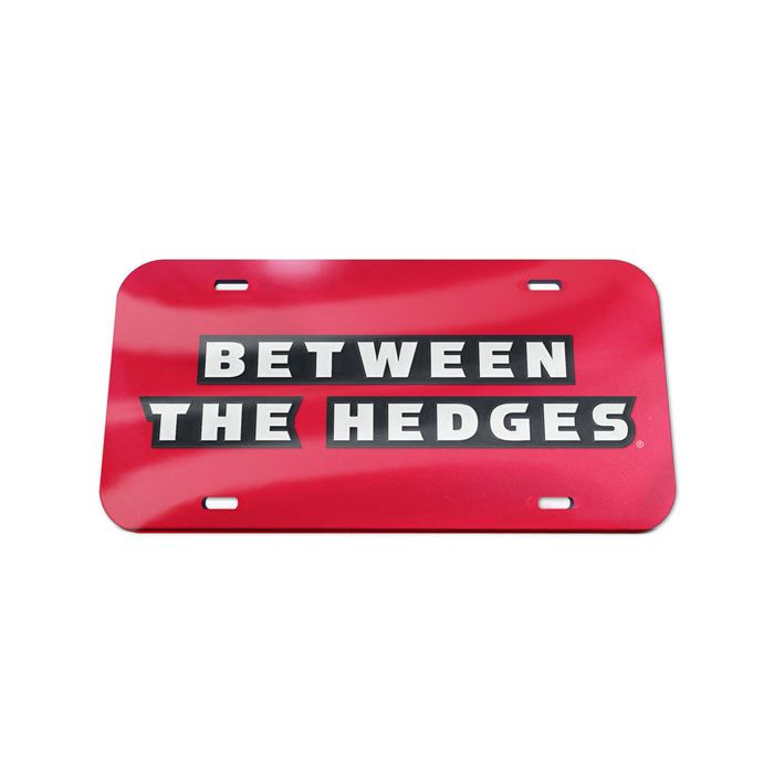 Georgia Bulldogs Between The Hedges Specialty Acrylic License Plate - J&W Sports Apparel
