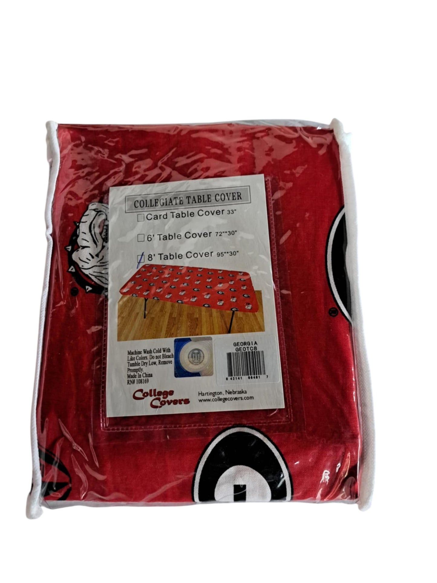 GEORGIA BULLDOGS 8' TABLE COVER - 95'' X 30 '' J&W Sports Apparel College Covers