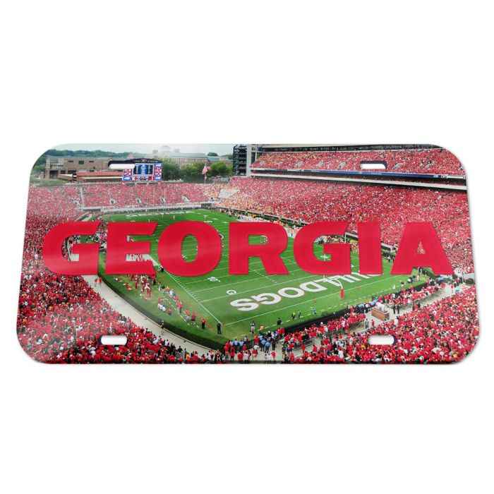 GEORGIA BULLDOGS SPECIALTY ACRYLIC LICENSE PLATE- SANFORD STADIUM