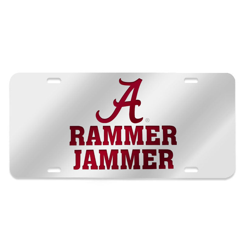 Alabama Crimson Tide "Rammer Jammer" Laser Car Tag - J&W Sports Apparel