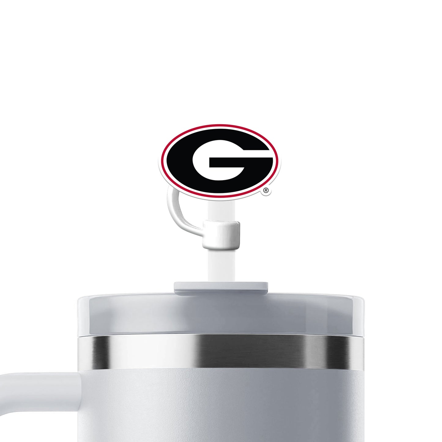 Georgia Bulldogs -PVC Straw Topper, 2pk - J&W Sports Apparel