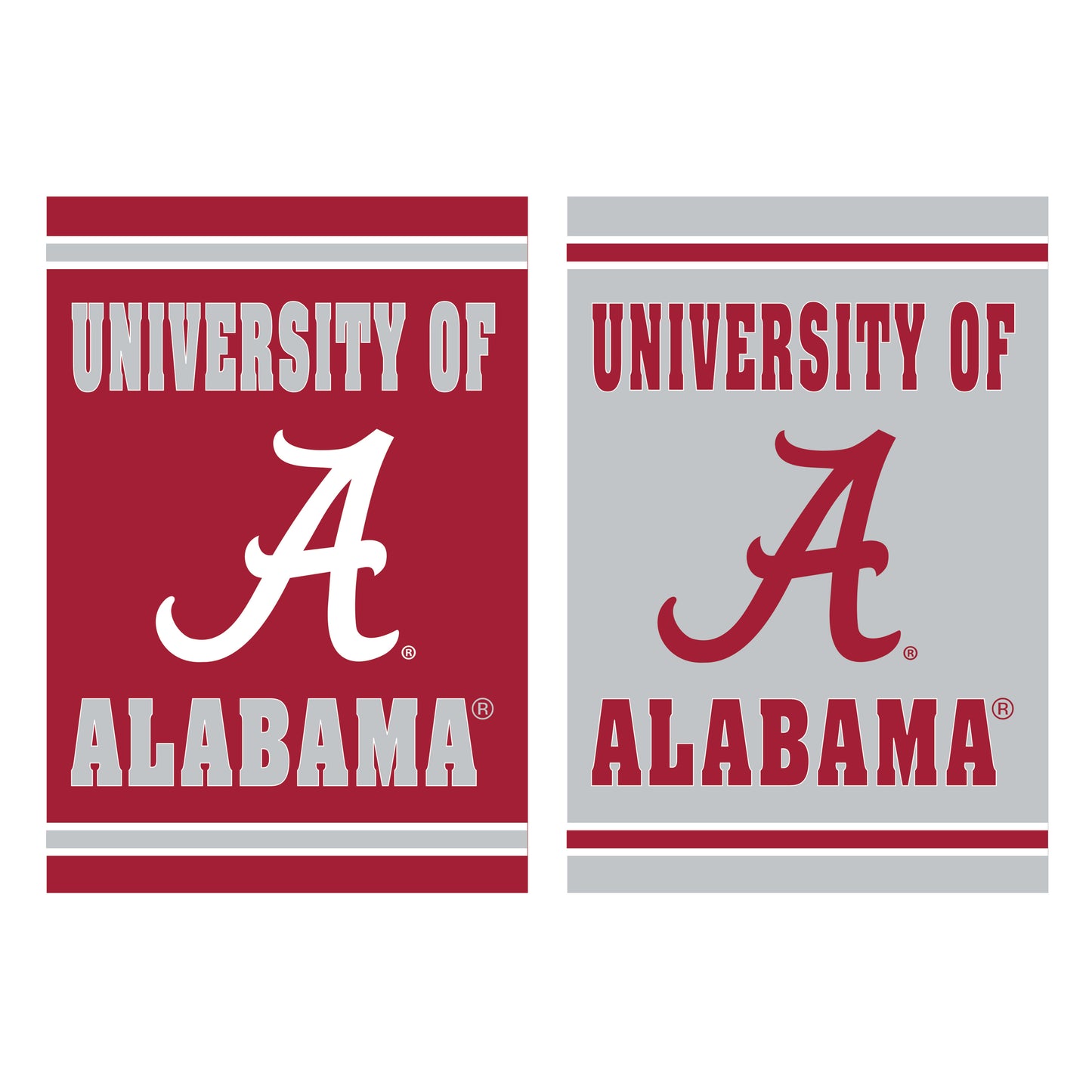 Alabama Crimson Tide- Embossed Suede Flag, GDN Size 12.5"W x 0.02"L x 18"H