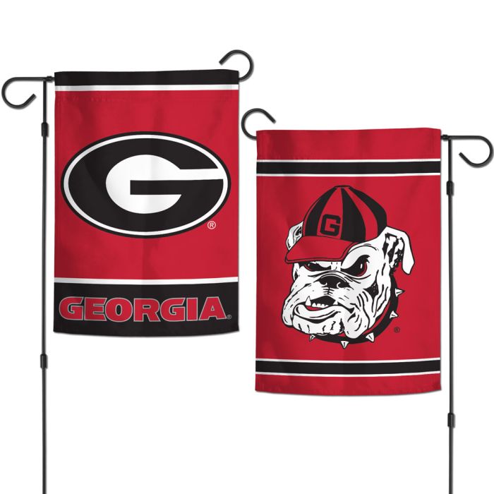 GEORGIA BULLDOGS GARDEN FLAGS 2 SIDED 12.5" X 18" - J&W Sports Apparel