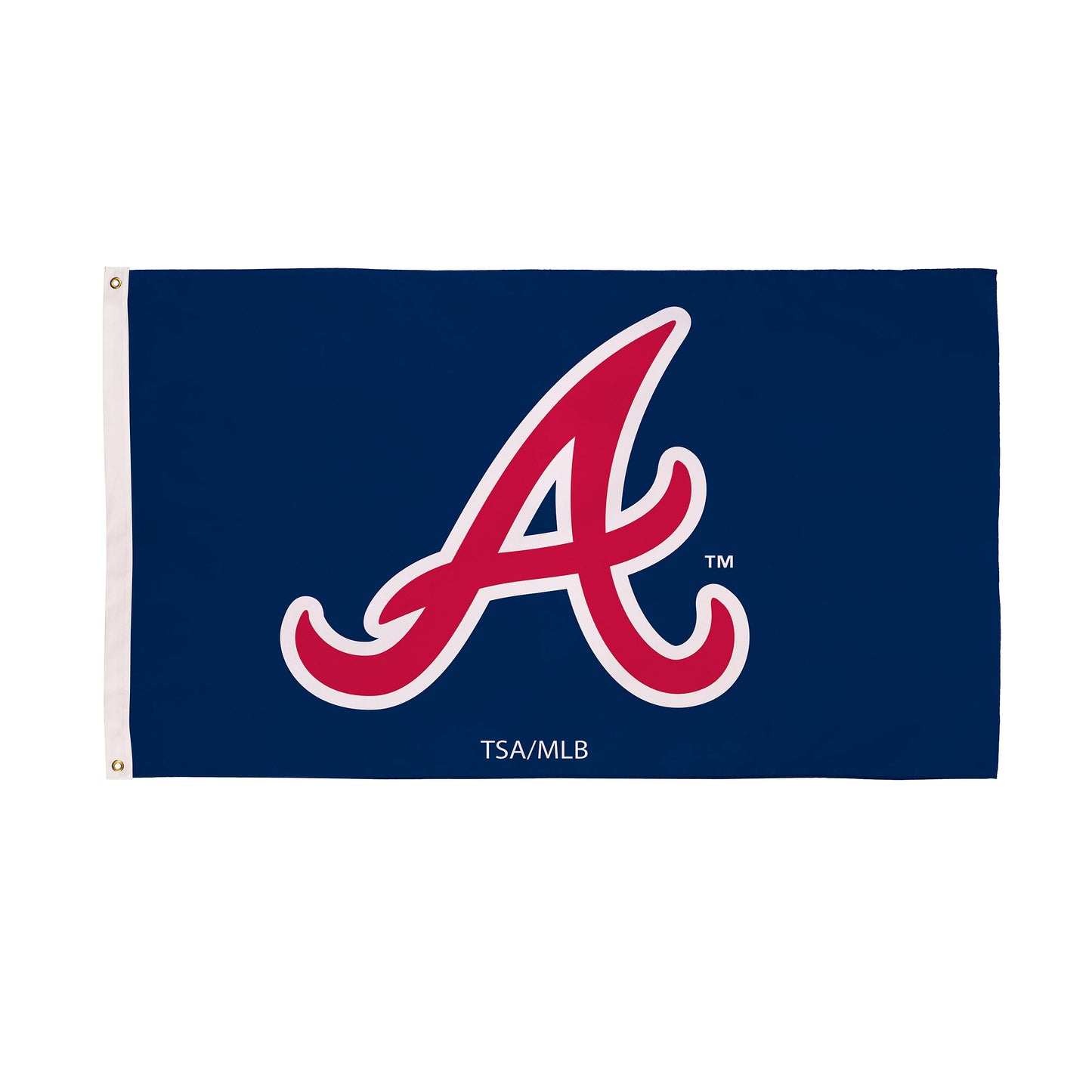 Atlanta Braves - Single Sided Flag w/ 2 Grommets, 3'x5' - J&W Sports Apparel
