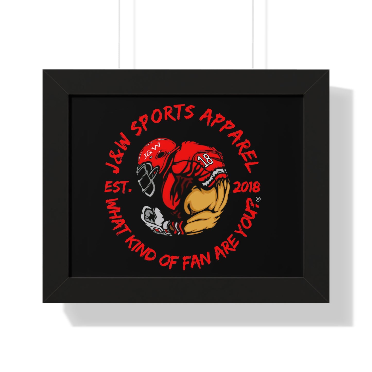 Framed Horizontal Poster - J&W Sports Apparel