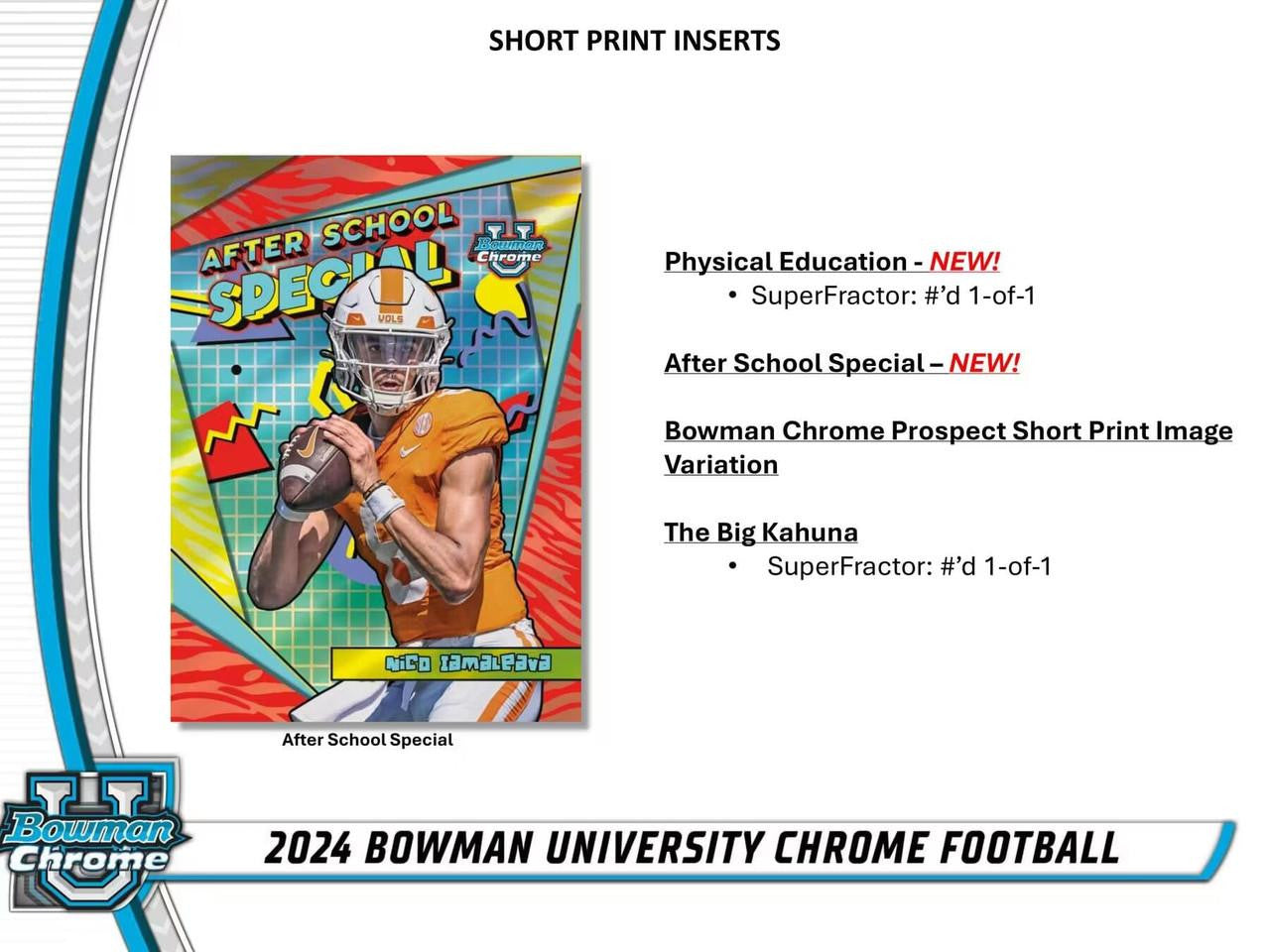 2024 Bowman University Chrome Football Jumbo Pack - J&W Sports Apparel