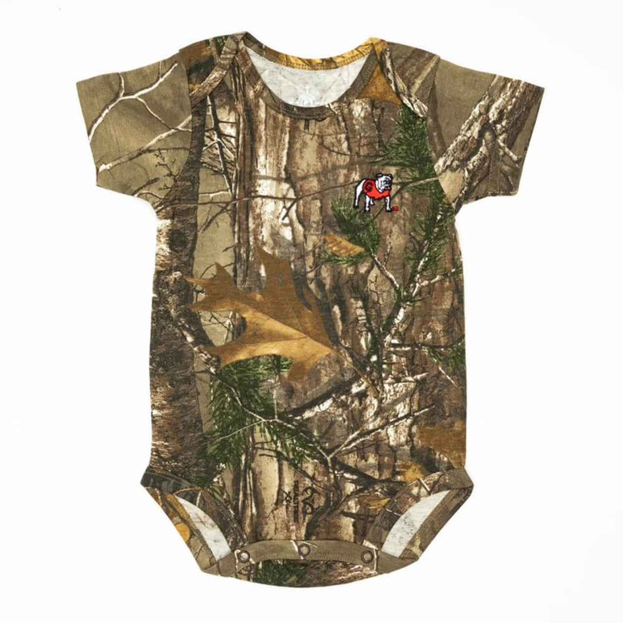 UGA Standing Bulldog Bodysuit Camo
