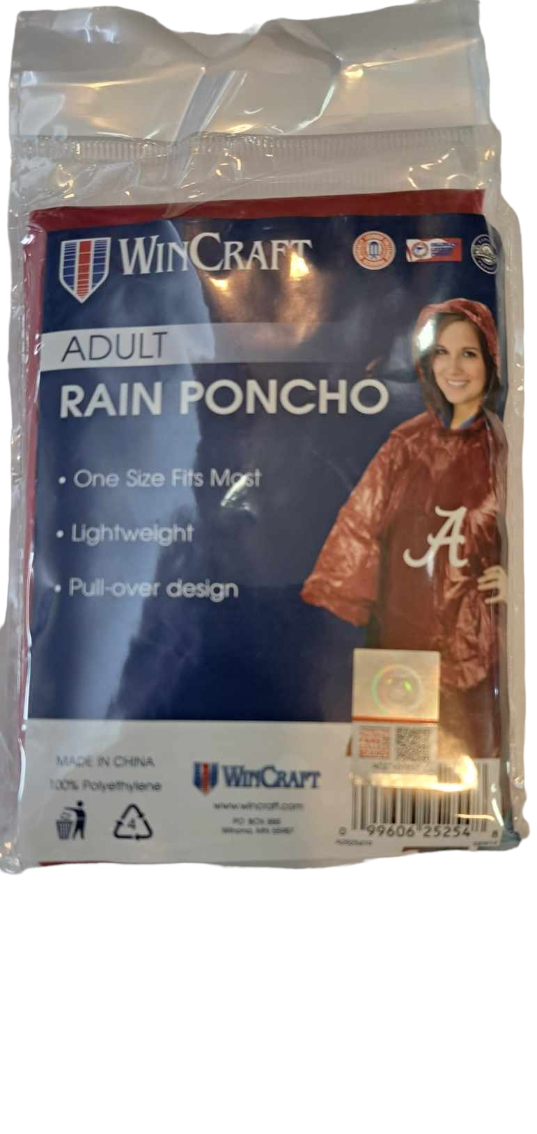 ALABAMA CRIMSON TIDE RAIN PONCHO