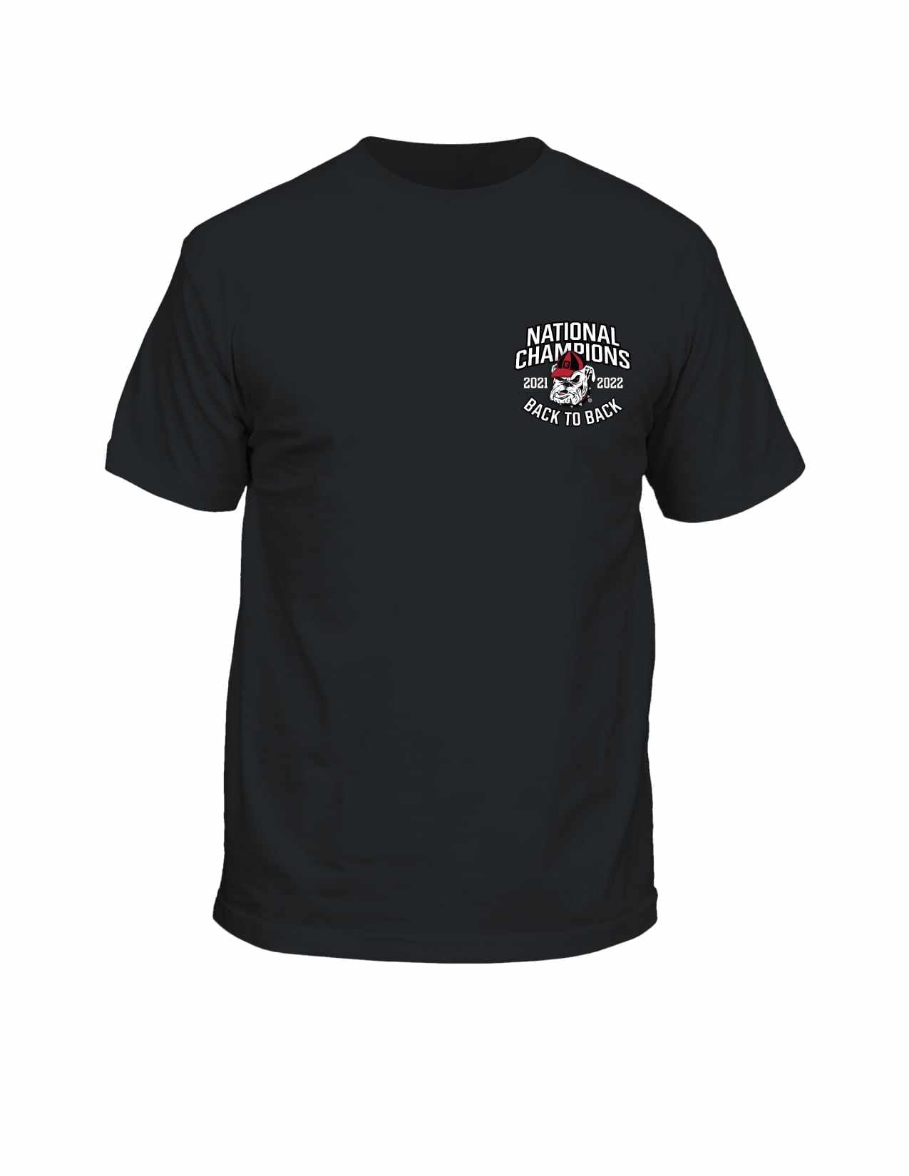 Georgia Bulldogs - The Perfect Season 2022 National Champions Black T-Shirt - J&W Sports Apparel