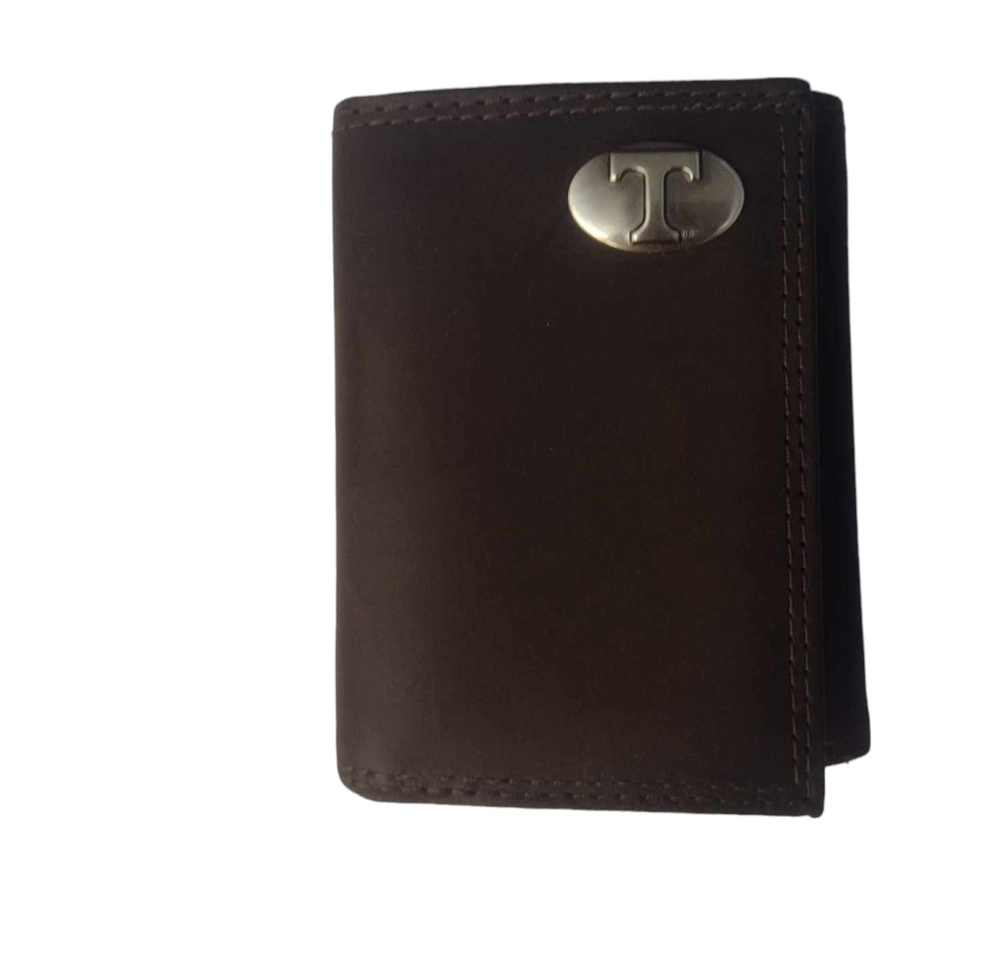 Tennessee Volunteers Concho Emblem Crazyhorse Leather Tri-Fold Wallet - J&W Sports Apparel