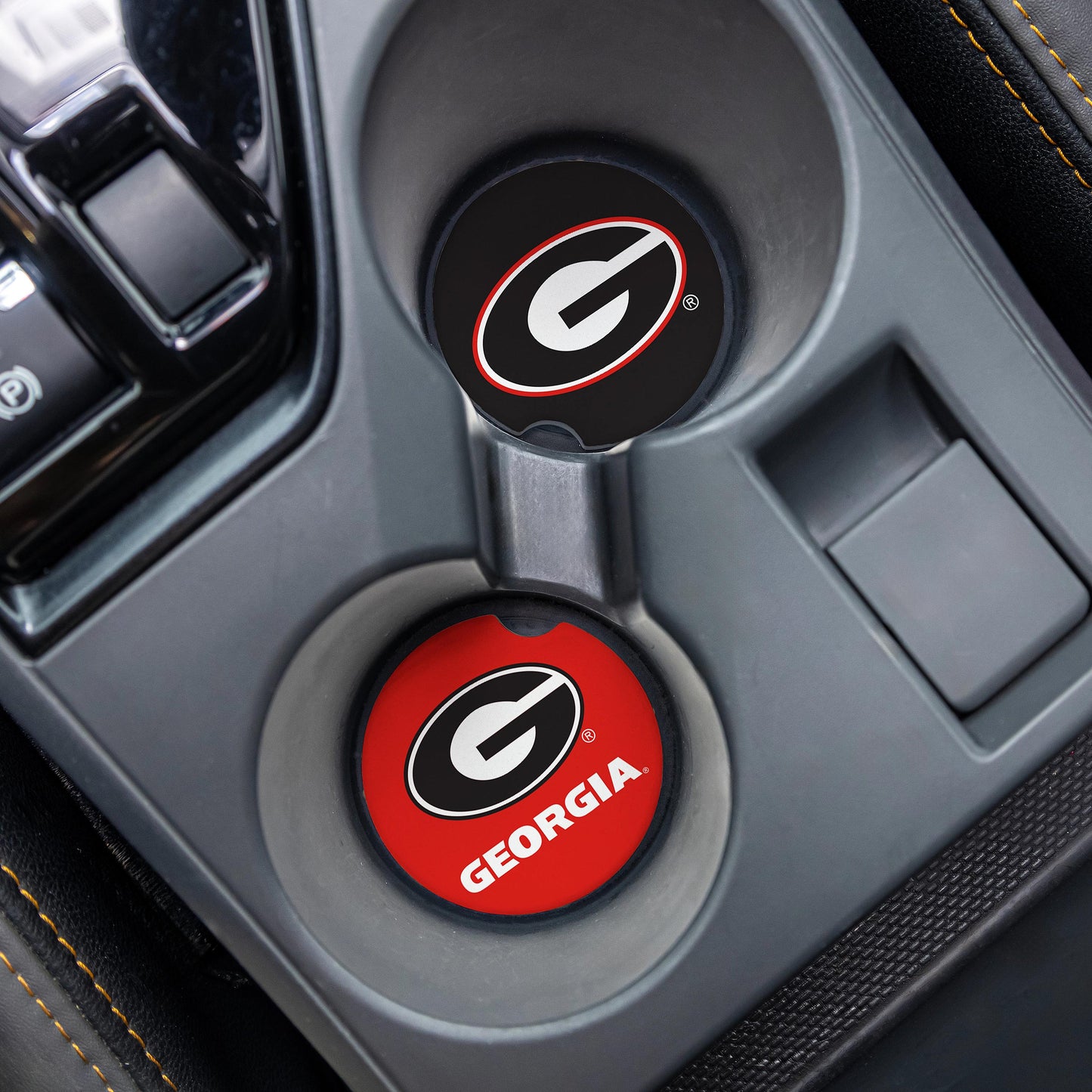 Georgia Bulldogs -Car Coaster Set, 2pc - J&W Sports Apparel