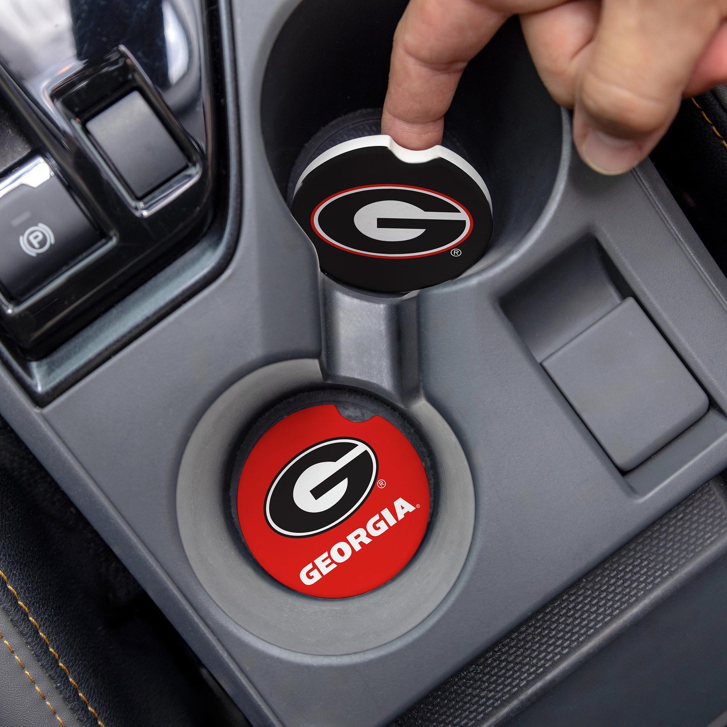 Georgia Bulldogs -Car Coaster Set, 2pc - J&W Sports Apparel