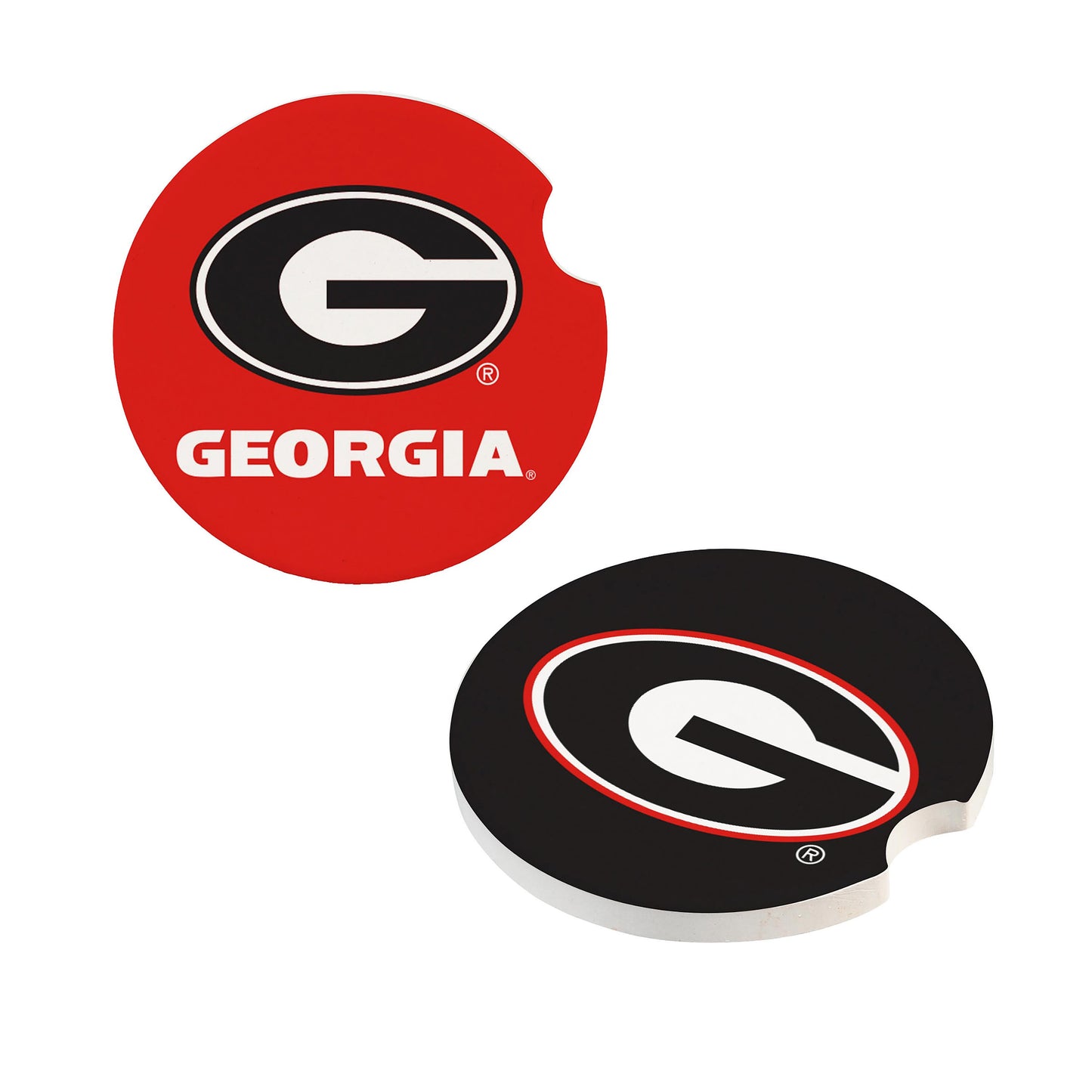 Georgia Bulldogs -Car Coaster Set, 2pc - J&W Sports Apparel