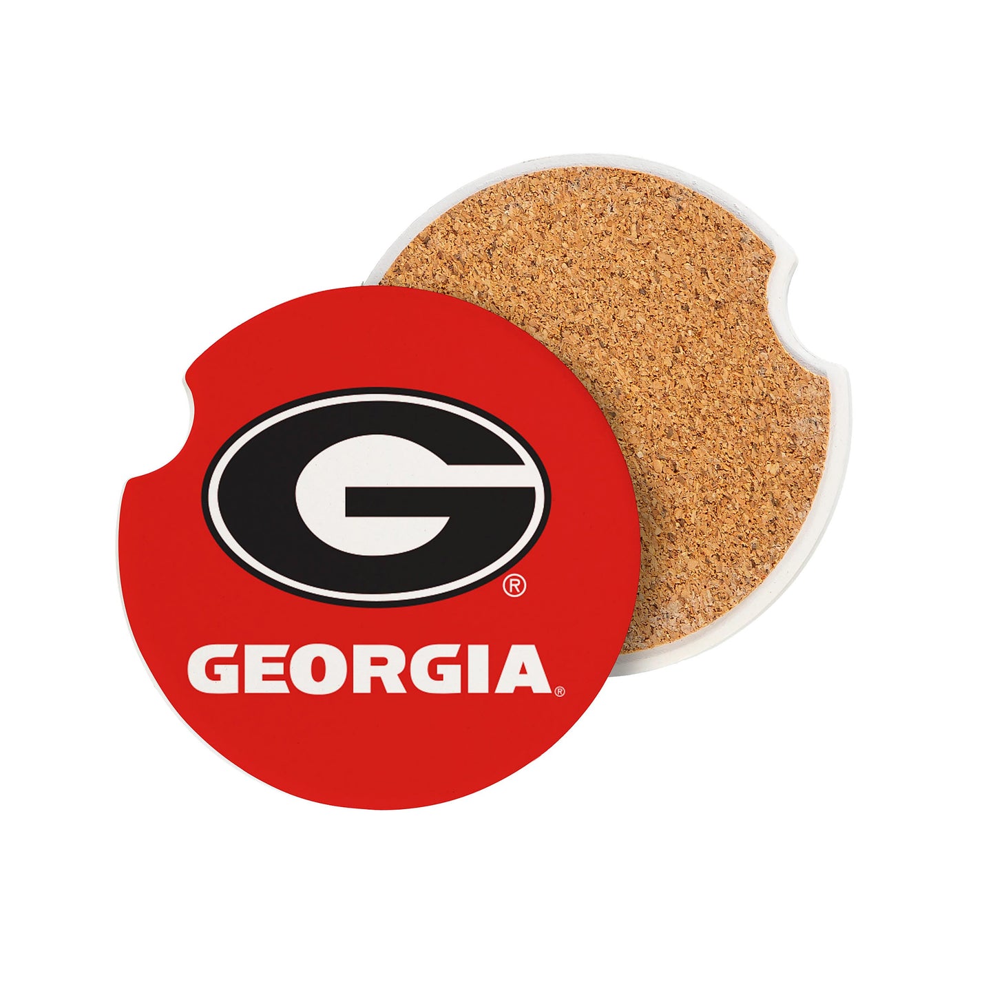 Georgia Bulldogs -Car Coaster Set, 2pc - J&W Sports Apparel