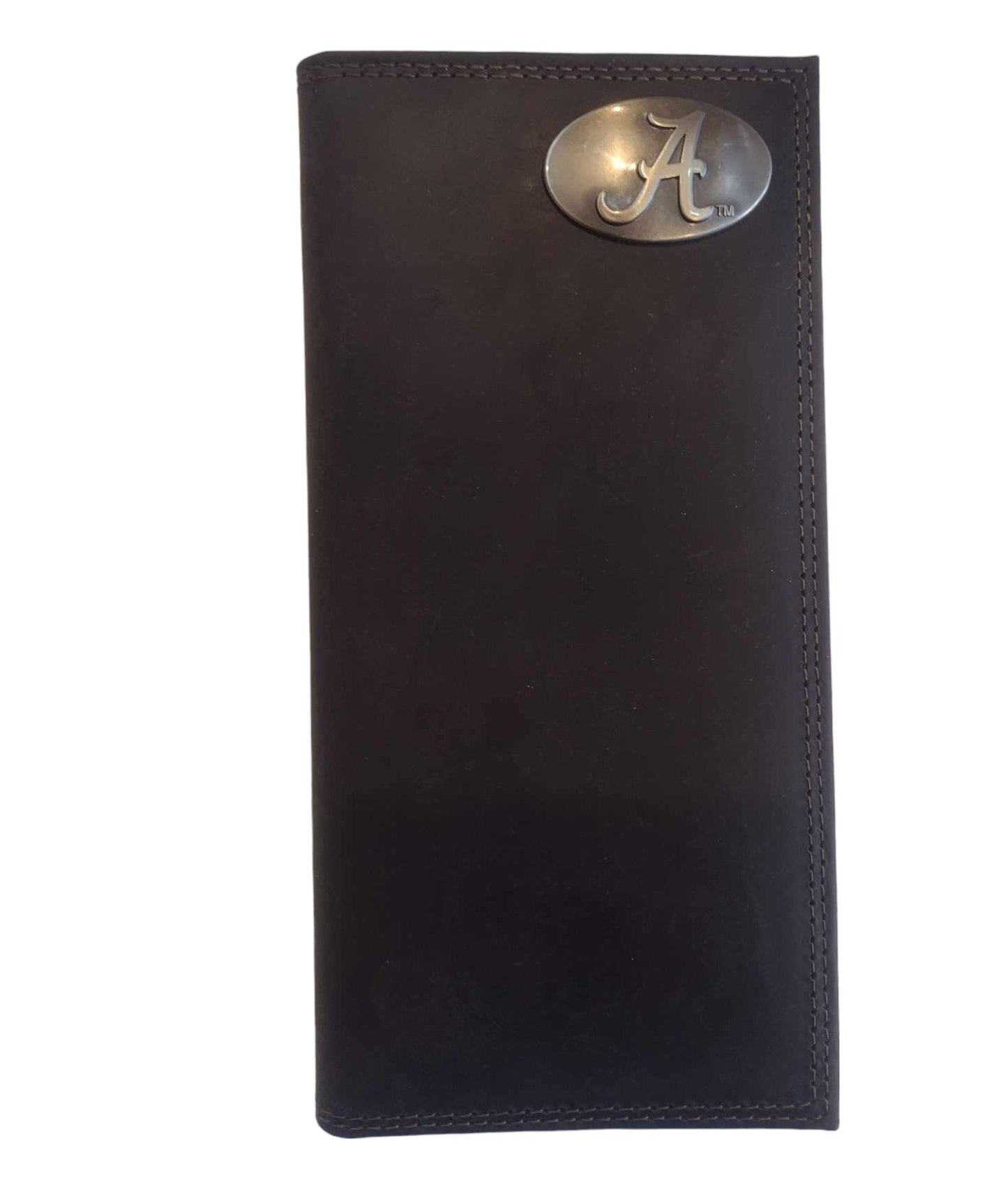 Alabama Crimson Tide Light Brown Crazyhorse Leather Roper Concho Wallet