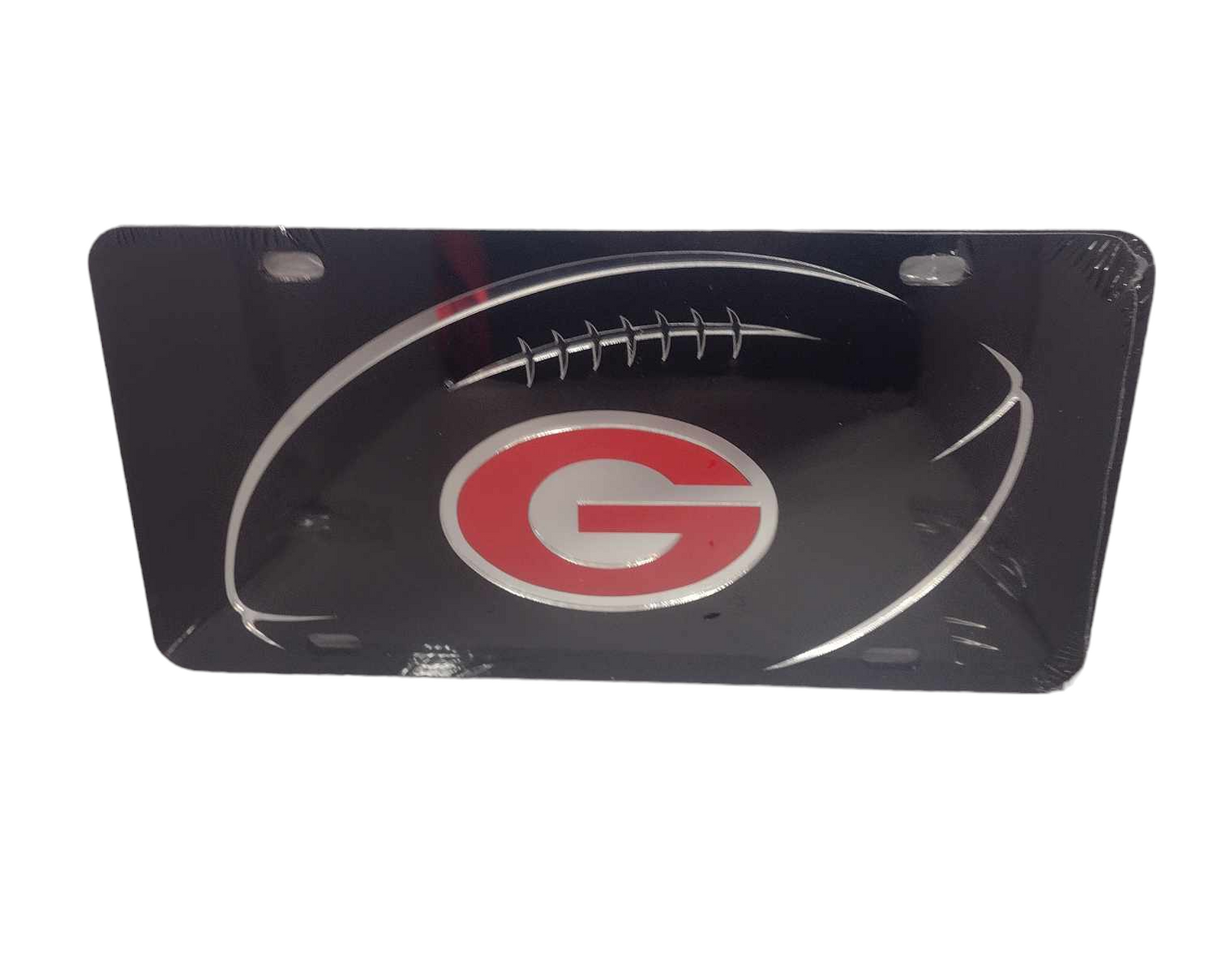 Georgia Bulldogs  Football Black License Plate - J&W Sports Apparel