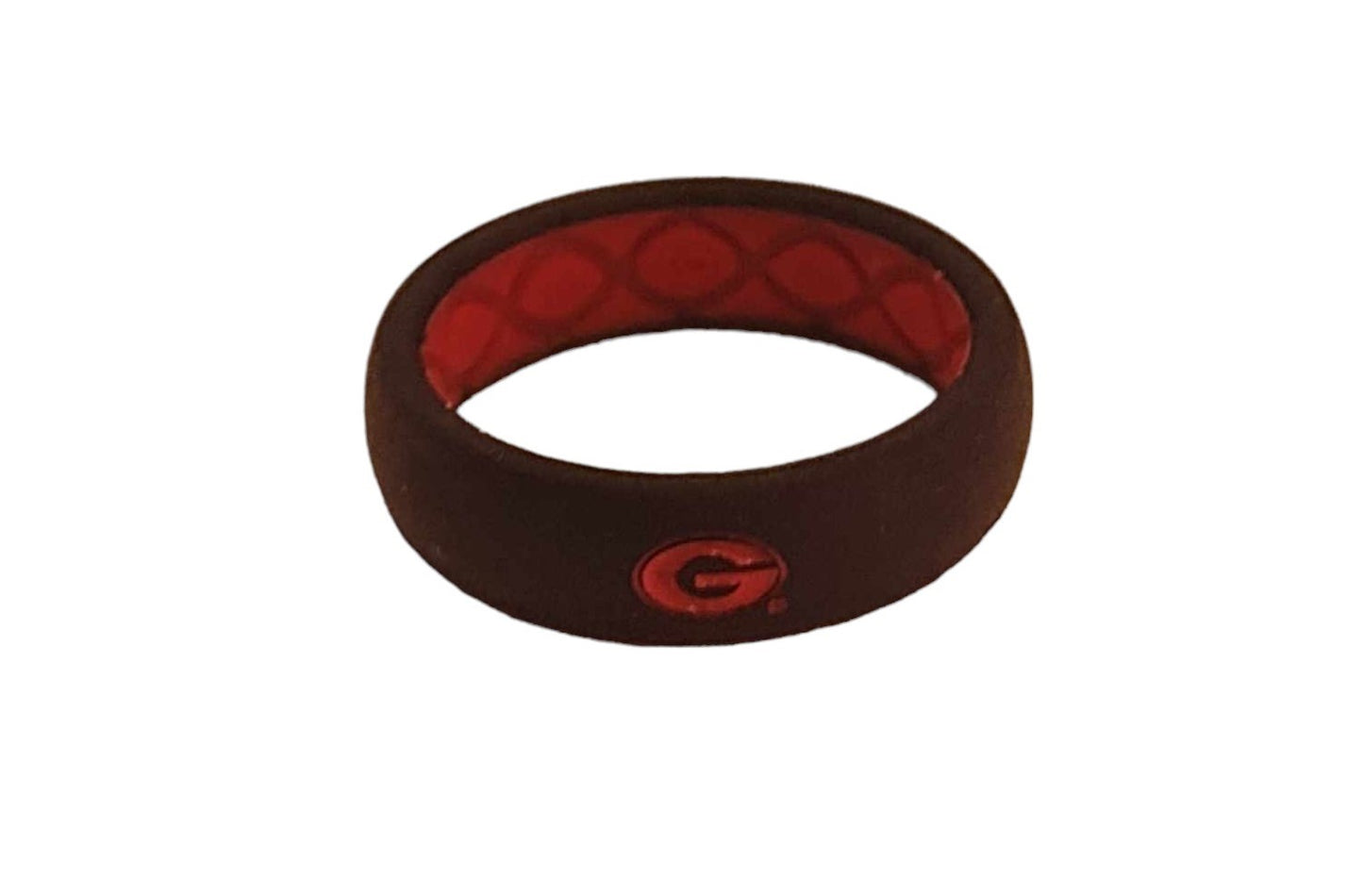 Georgia Black Red Logo Thin Groove Life Ring - J&W Sports Apparel