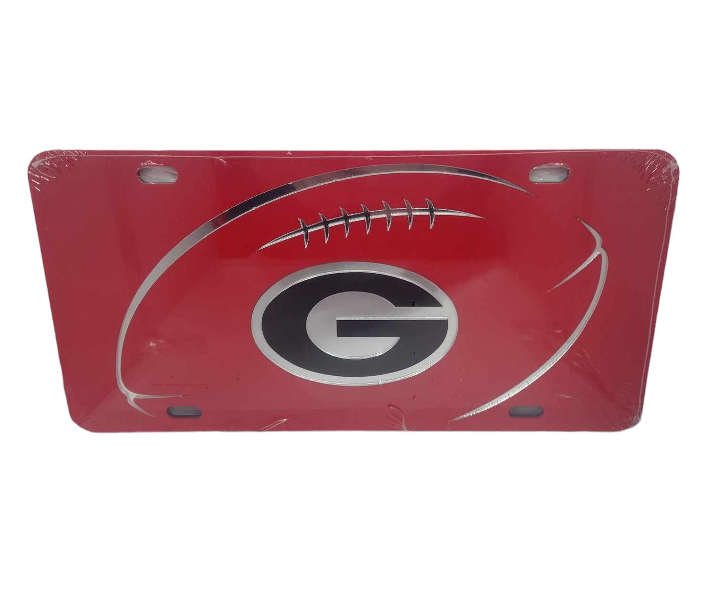 Georgia Bulldogs  Football Red License Plate - J&W Sports Apparel