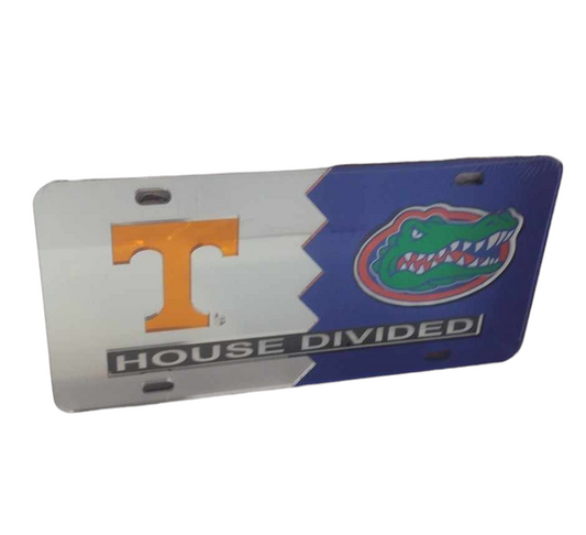 Tennessee Florida House Divided Laser Cut License Plate - J&W Sports Apparel
