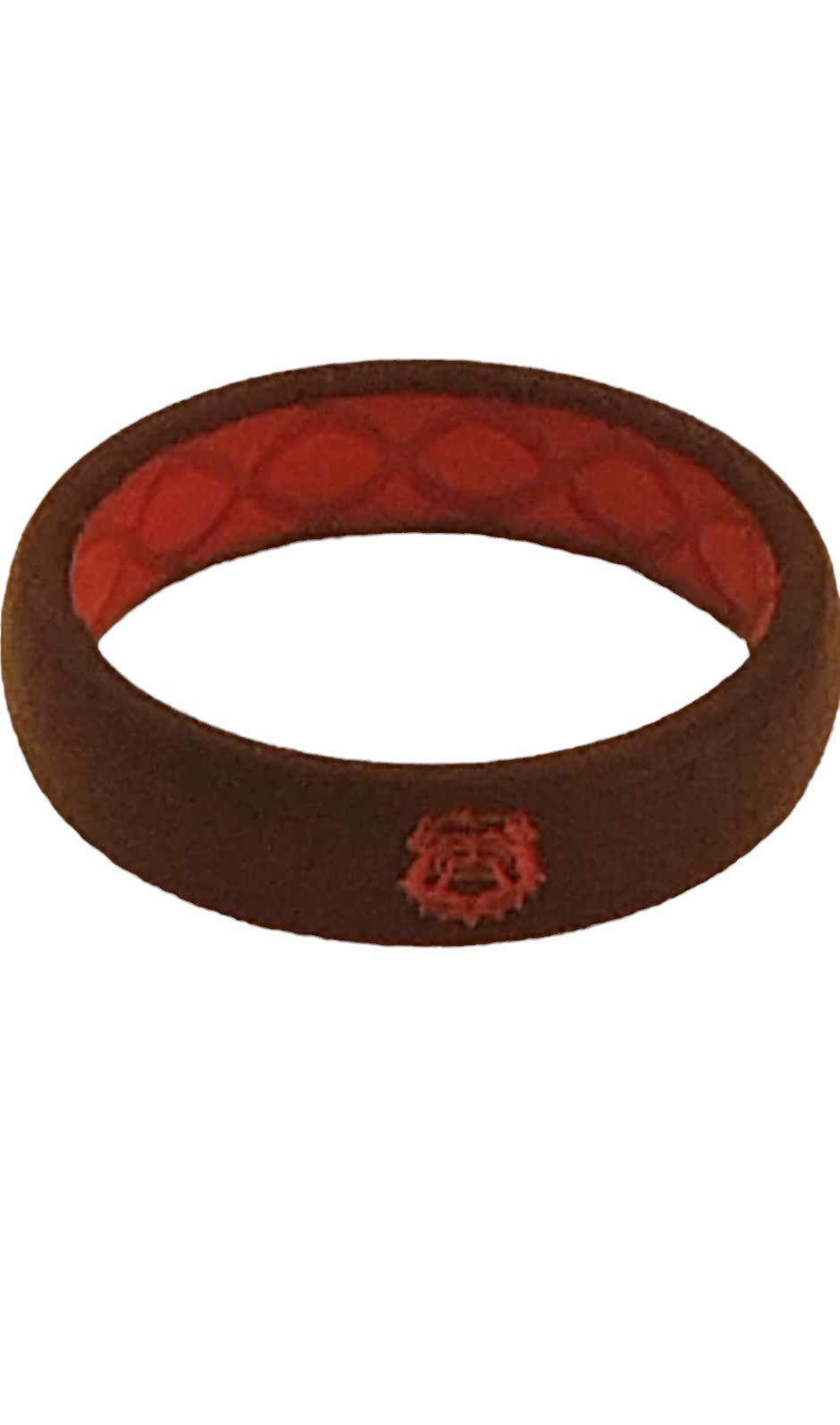 Georgia Bulldogs Black Red Mascot Thin Groove Life Ring - J&W Sports Apparel