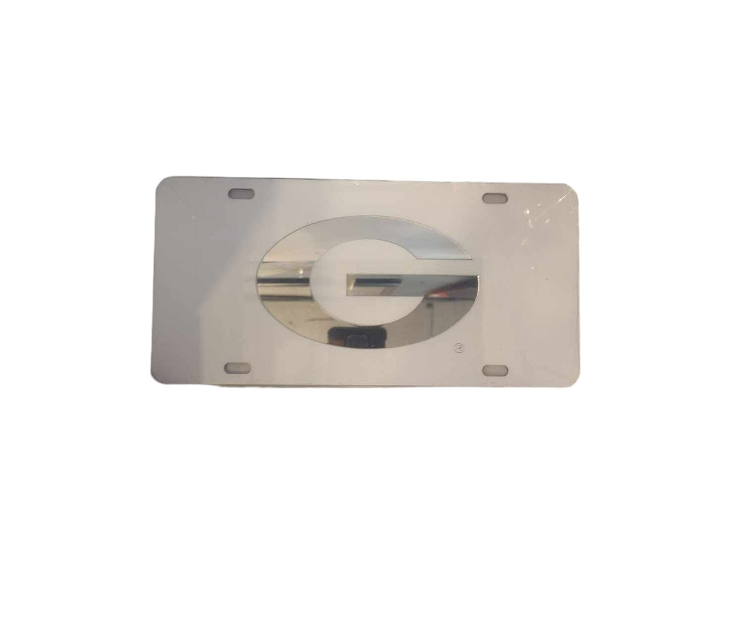 Georgia Bulldogs License Plate White Color and Silver "G" Car Tag - J&W Sports Apparel