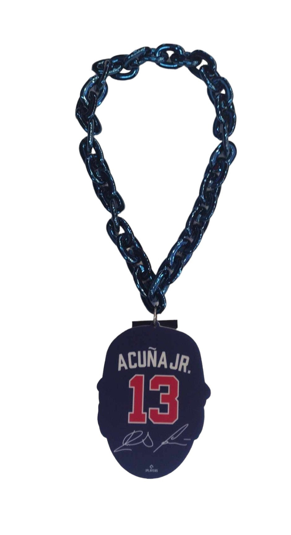 ATLANTA BRAVES RONALD ACUNA JR - FACE CHAIN - NAVY CHAIN - J&W Sports Apparel