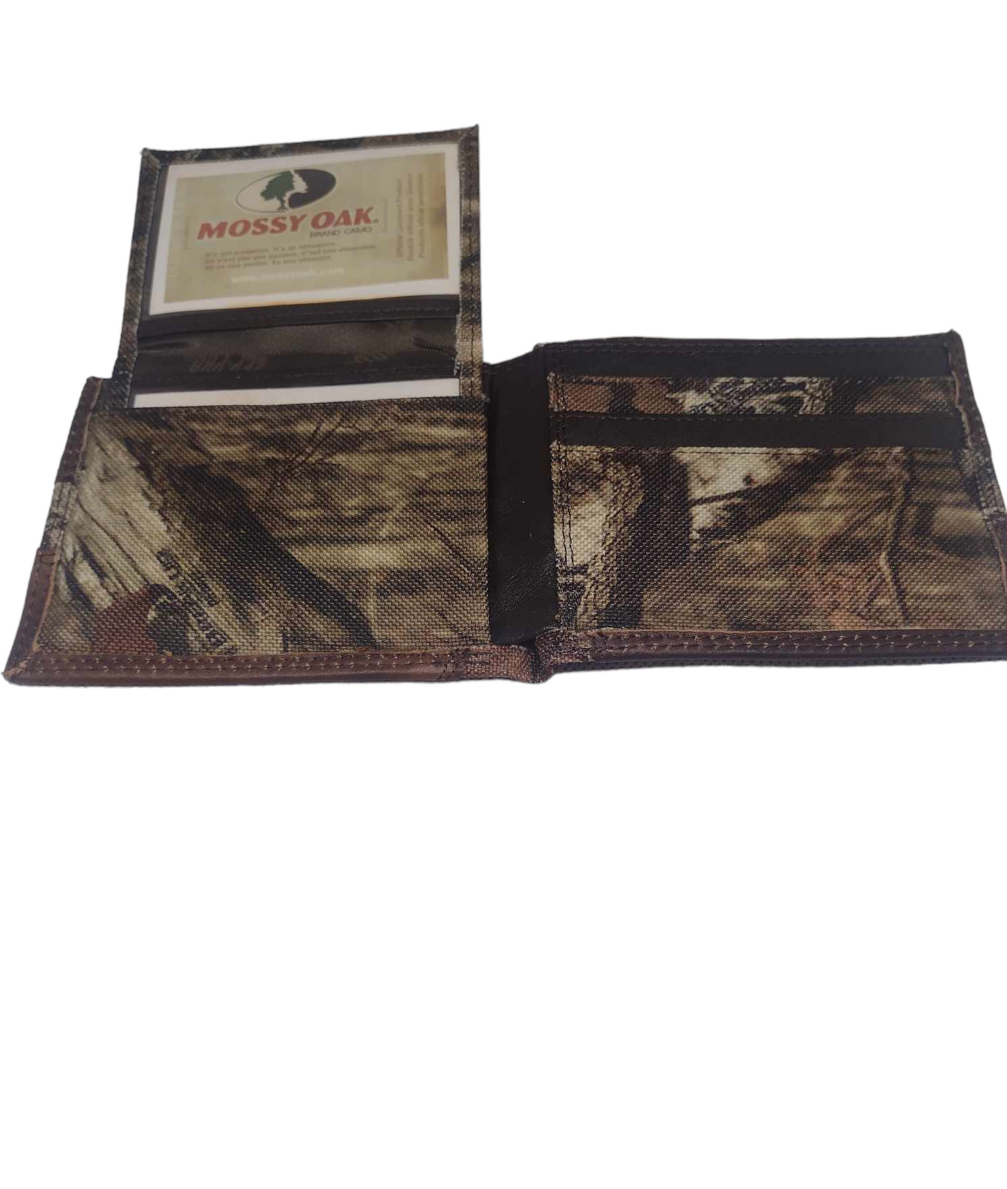 Alabama Crimson Tide Mossy Oak Camo & Leather Bifold Wallet