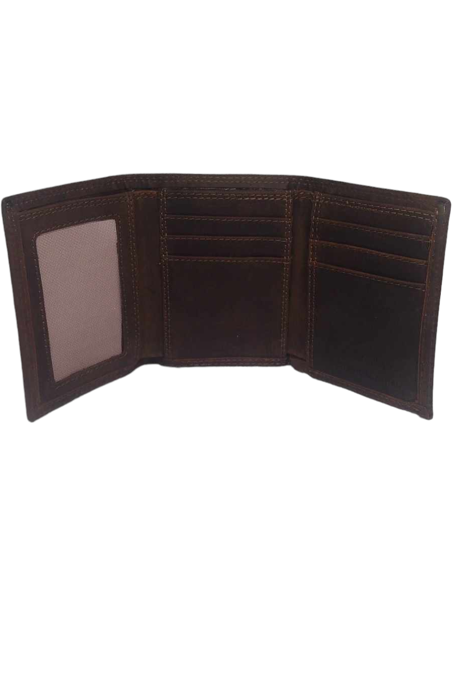 LSU Crazy Horse Leather Trifold Wallet - J&W Sports Apparel