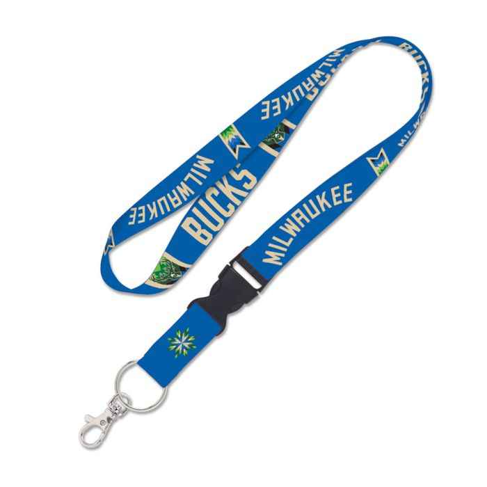 MILWAUKEE BUCKS CITY LANYARD W/DETACHABLE BUCKLE 1" - J&W Sports Apparel