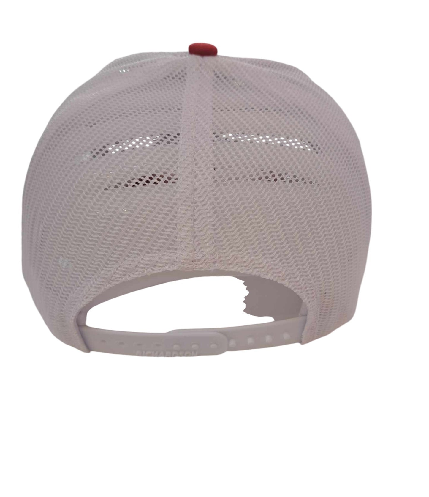 Georgia Bulldogs Red Black White Laser Engraved Leather Patch Trucker Hat - J&W Sports Apparel