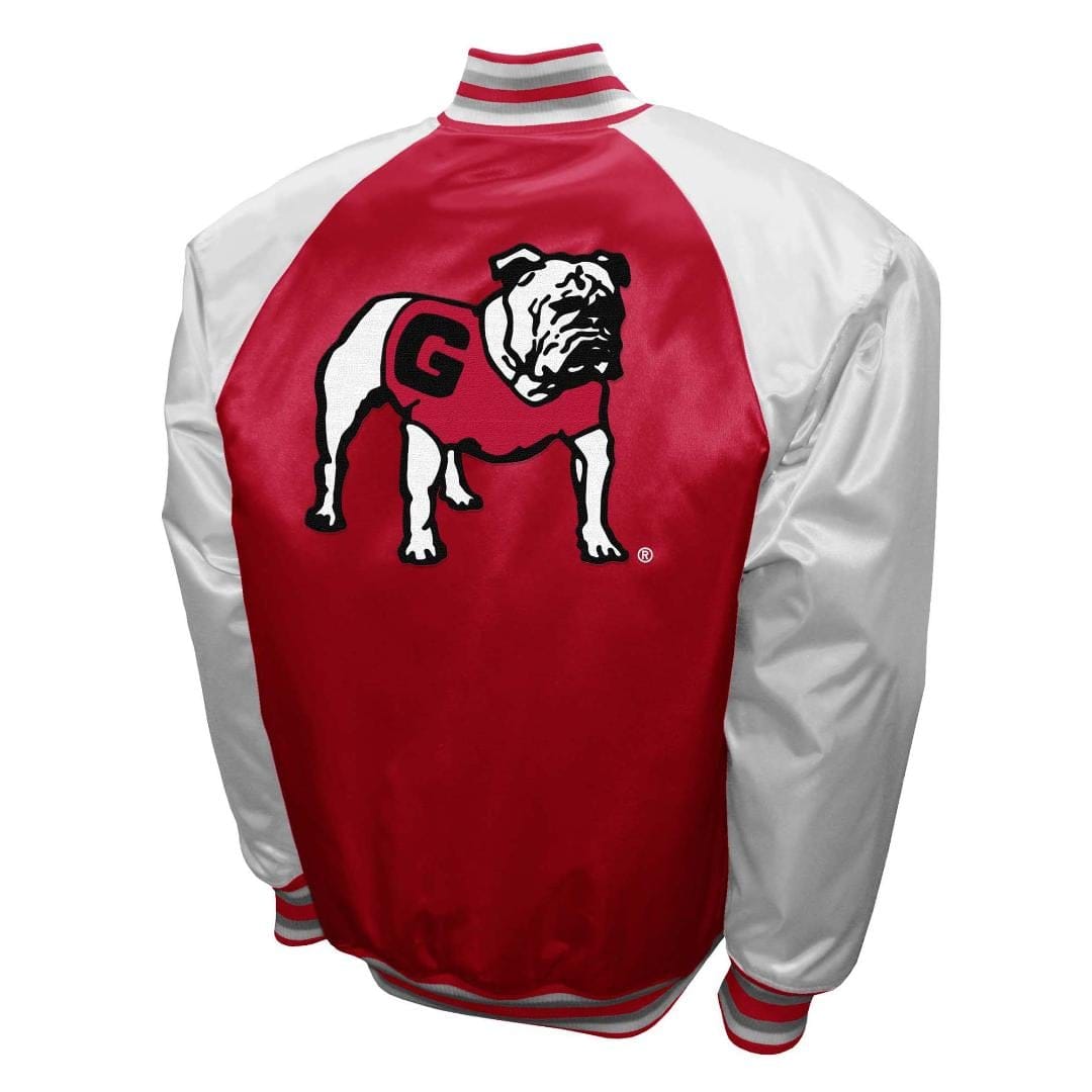 Georgia Bulldogs Franchise Club Game Satin Full-Snap Jacket - J&W Sports Apparel