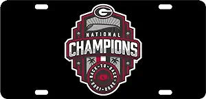 Georgia Bulldogs 2022 NATIONAL CHAMPION CAR TAG - BLACK - J&W Sports Apparel