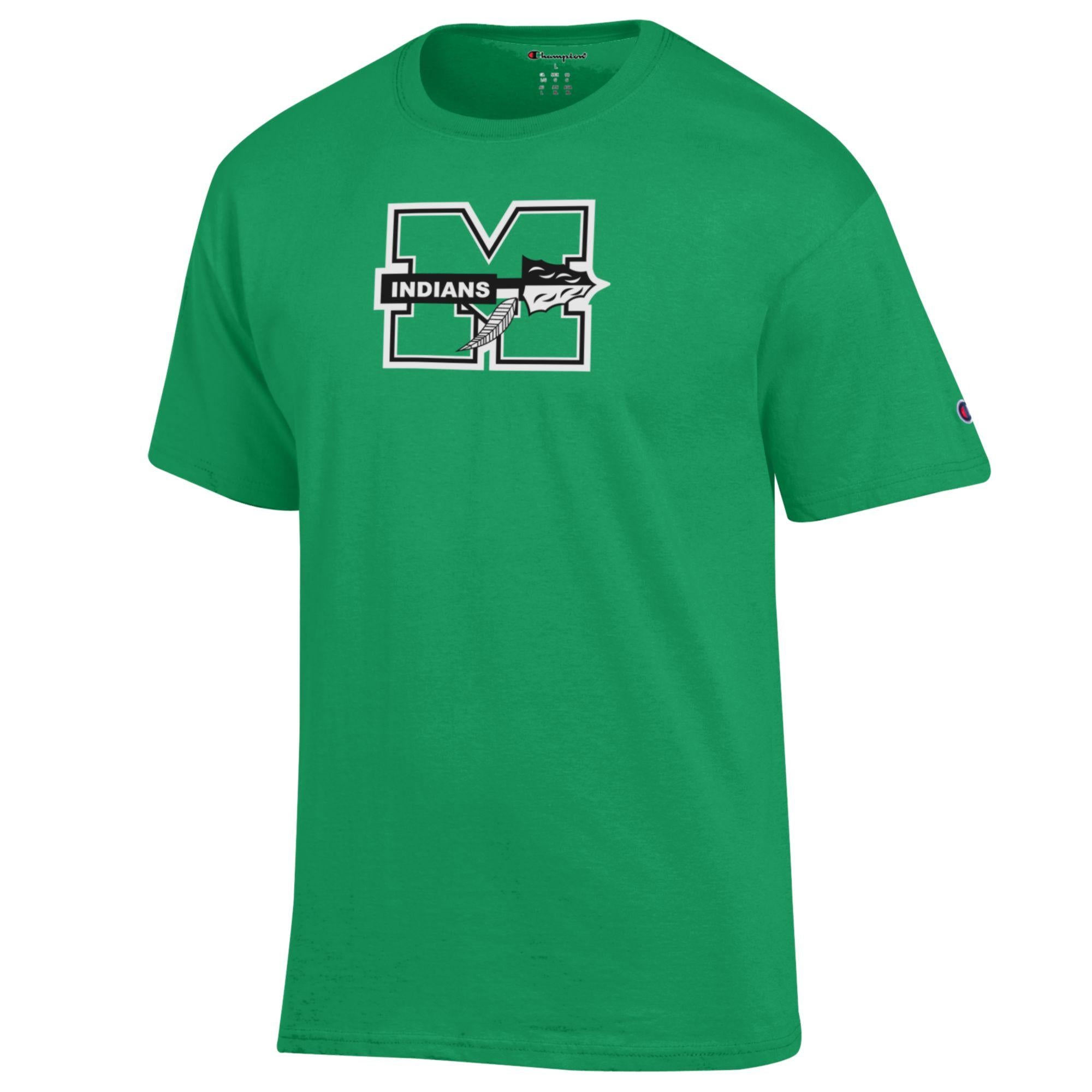 MURRAY COUNTY INDIANS Champion Kelly Green Short Sleeve T-Shirt