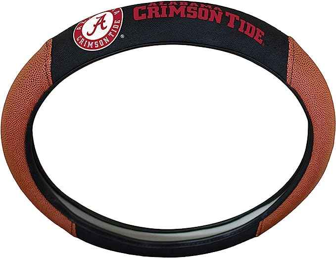 Alabama Crimson Tide Football Grip Steering Wheel Cover 15" Diameter