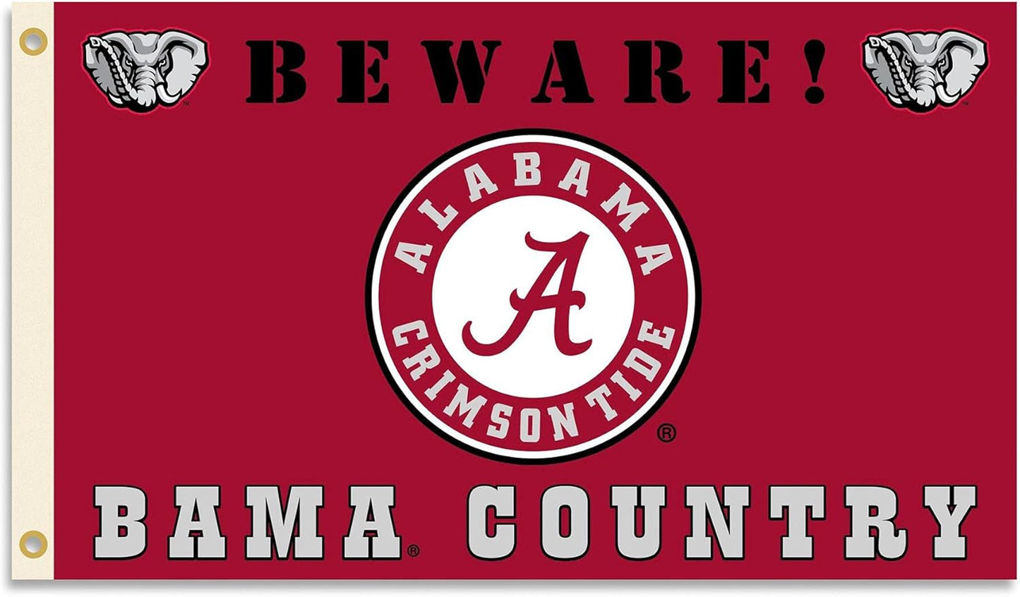 Alabama Crimson Tide 3' x 5 ' Flag - Beware ! Bama Country - J&W Sports Apparel