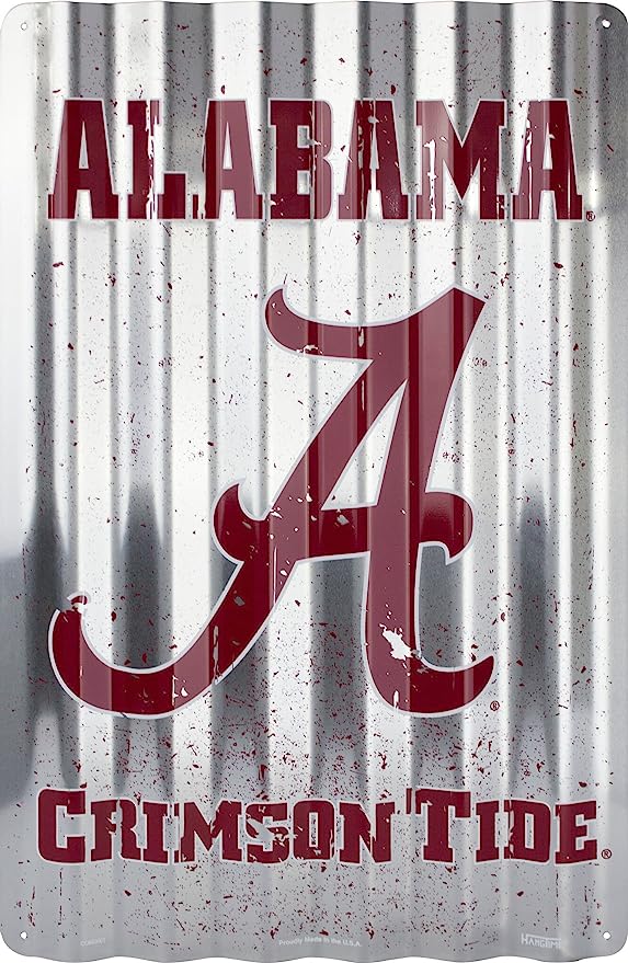 Alabama Crimson Tide Corrugated Large Sign