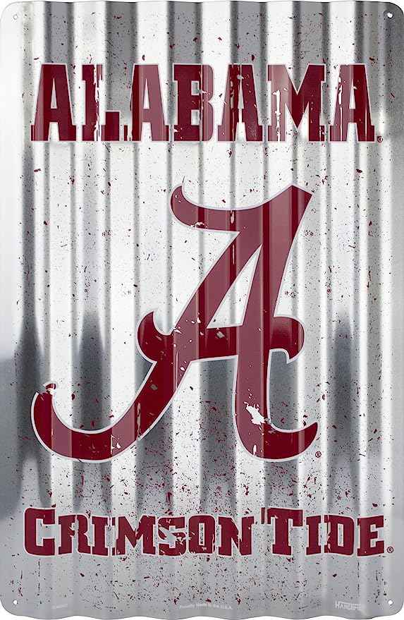 Alabama Crimson Tide Corrugated Large Sign
