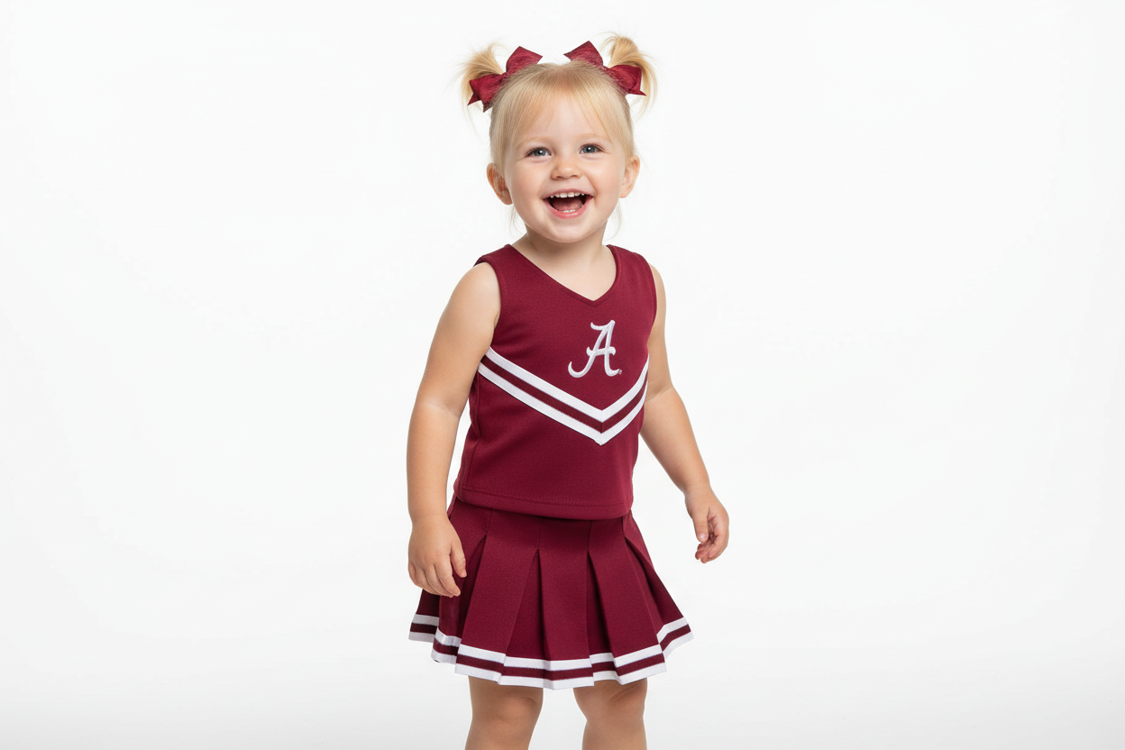 Alabama Crimson Tide Toddler 3-Piece Cheer Dress