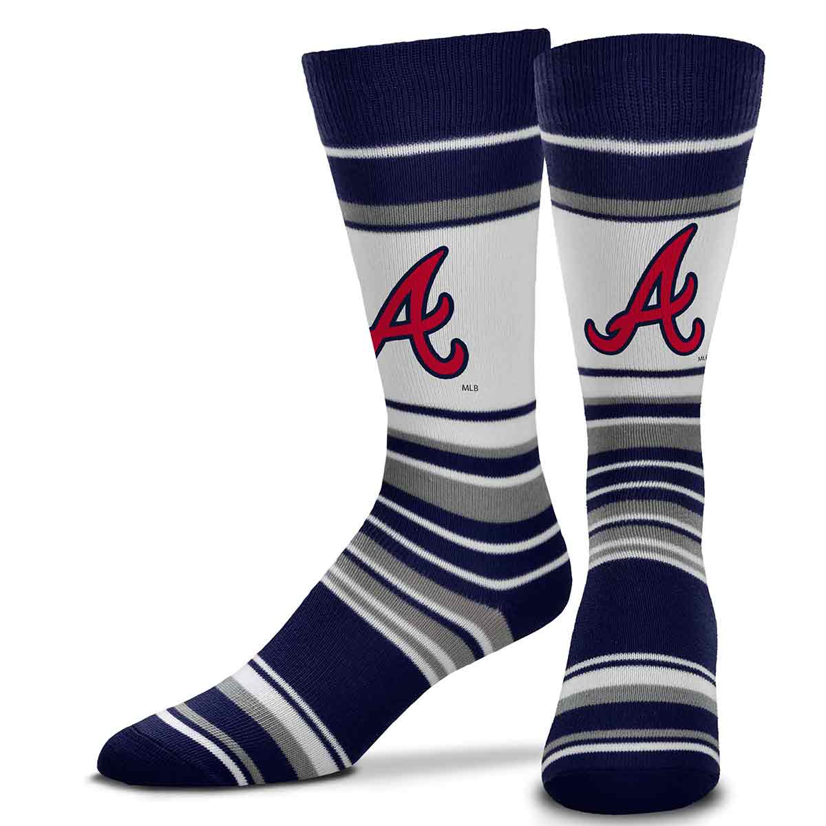 Atlanta Braves - MAS STRIPE LOGO Socks - J&W Sports Apparel
