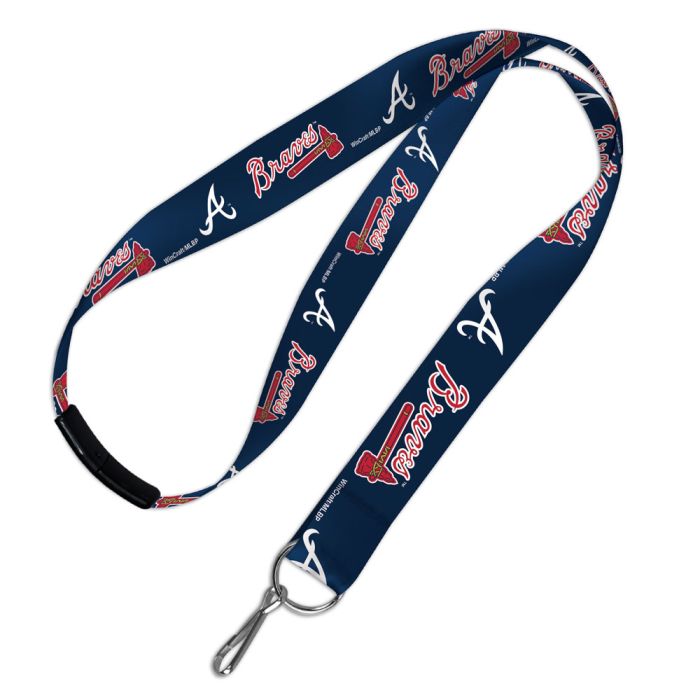 ATLANTA BRAVES LANYARDS DARK BLUE W/BREAKAWAY 1" - J&W Sports Apparel