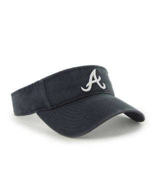 ATLANTA BRAVES NAVY 47 CLEAN UP VISOR - J&W Sports Apparel