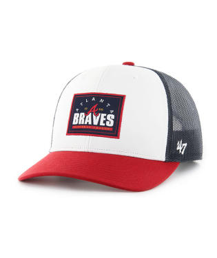 ATLANTA BRAVES NAVY SCHOFIELD 47 TRUCKER HAT - J&W Sports Apparel