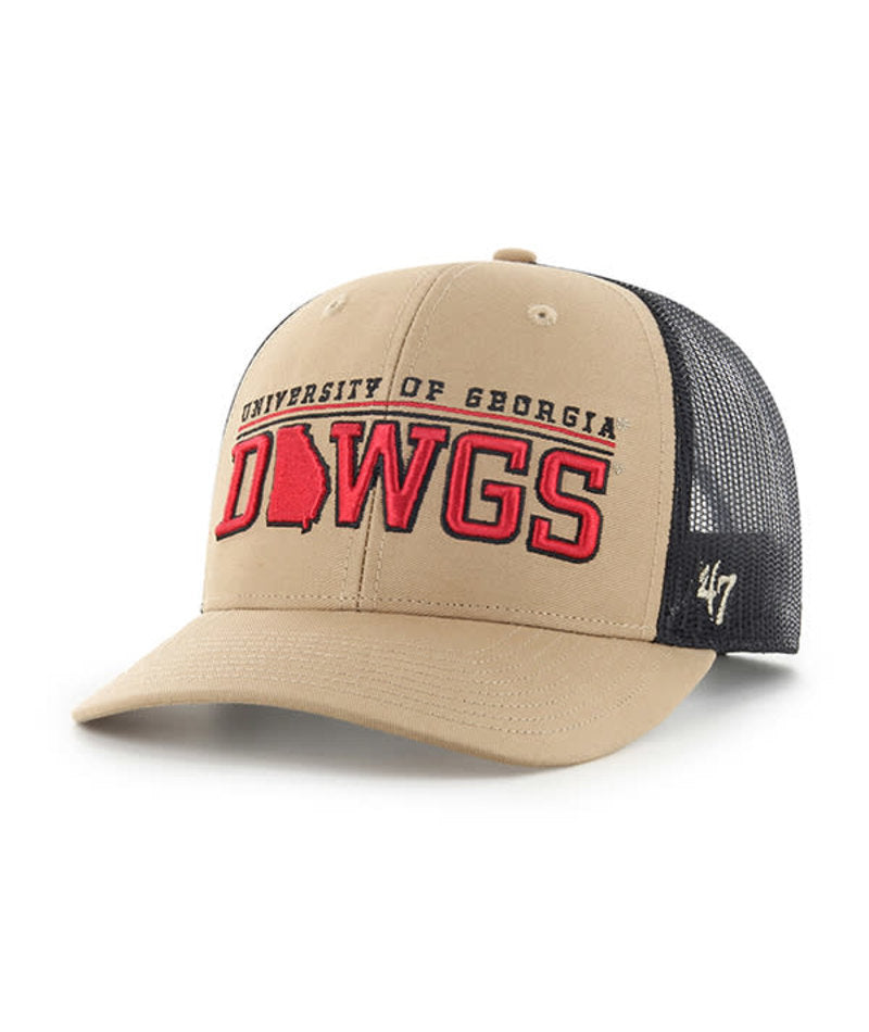 GEORGIA BULLDOGS KHAKI NCAA LOCAL STATEMENT 47TRUCKER - J&W Sports Apparel