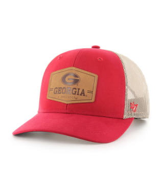 GEORGIA BULLDOGS VINTAGE RED RAWHIDE 47 TRUCKER - J&W Sports Apparel
