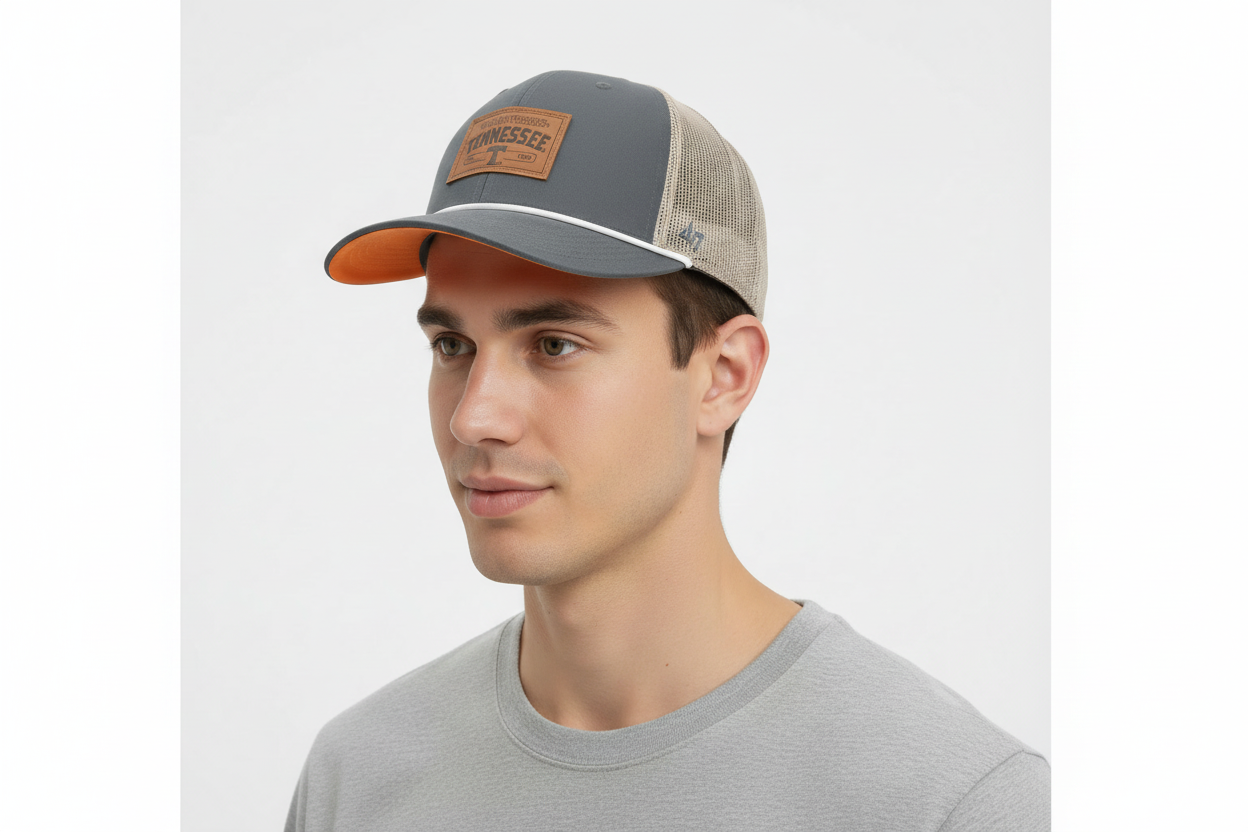 TENNESSEE VOLUNTEERS CHARCOAL TRUNDLE ROPE 47 TRUCKER