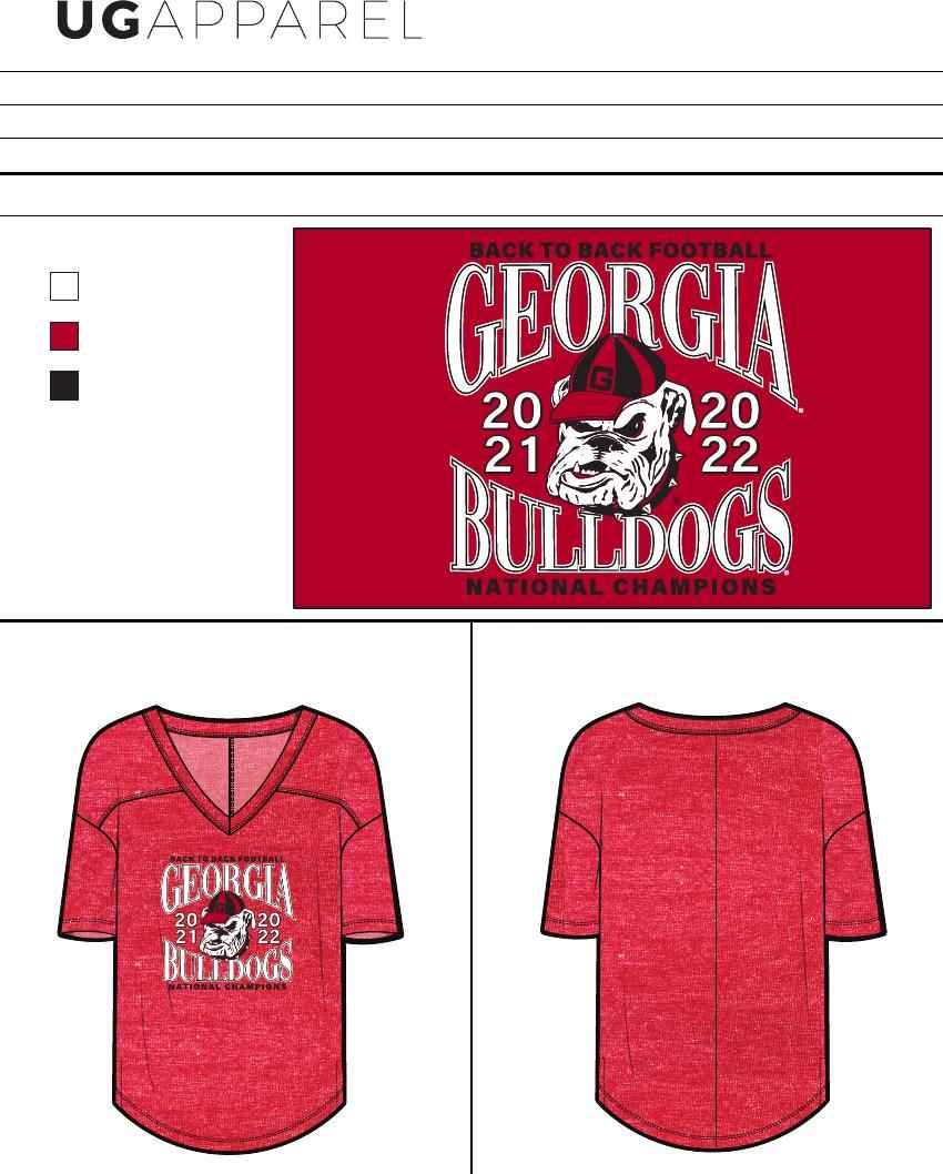 UG Apparel Women's V-Neck Back to Back National Champs Shirt