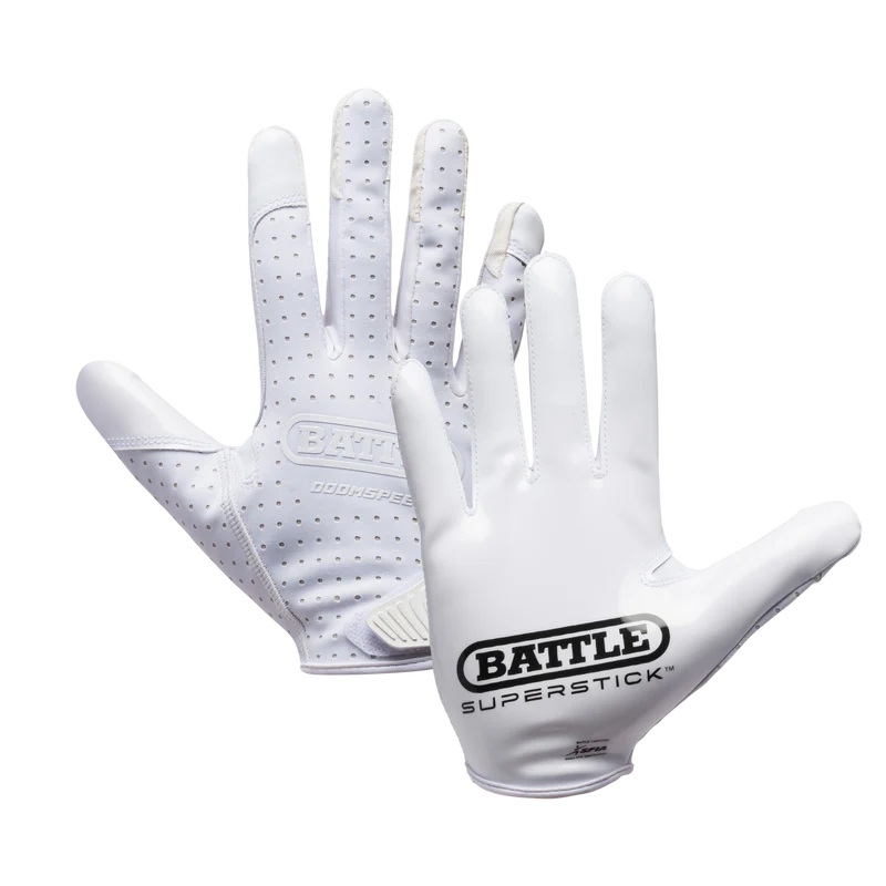 Battle Sports - White Doom Speed Receiver Football Gloves