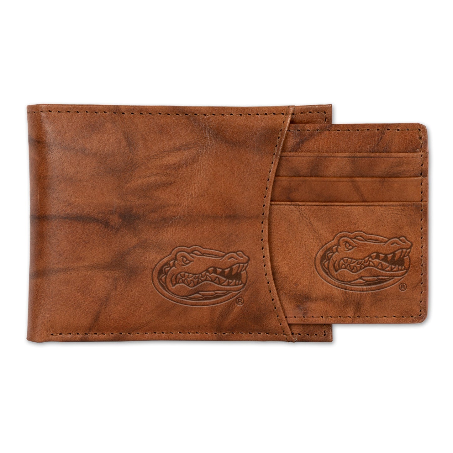 Florida University Genuine Leather 2-In-1 Slider Wallet Set - J&W Sports Apparel