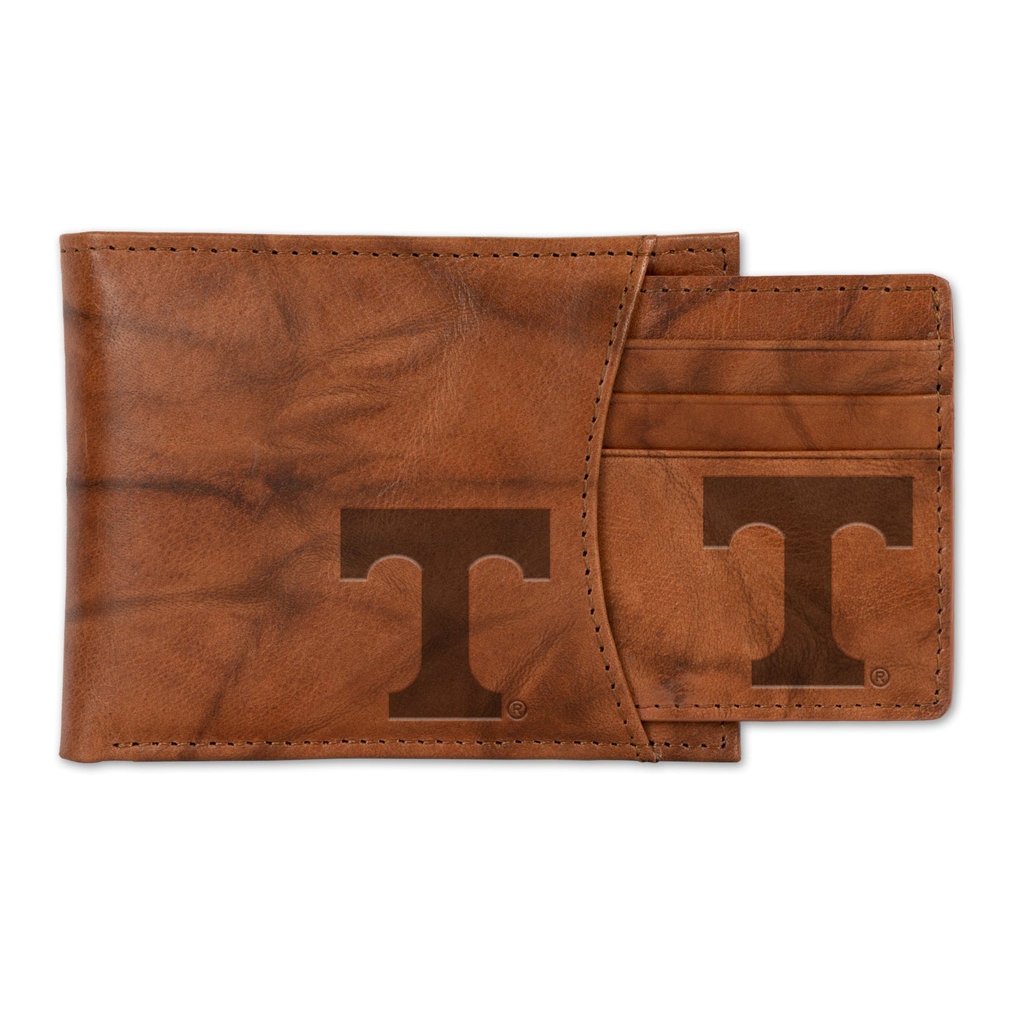 Tennessee University Genuine Leather 2-In-1 Slider Wallet Set - J&W Sports Apparel